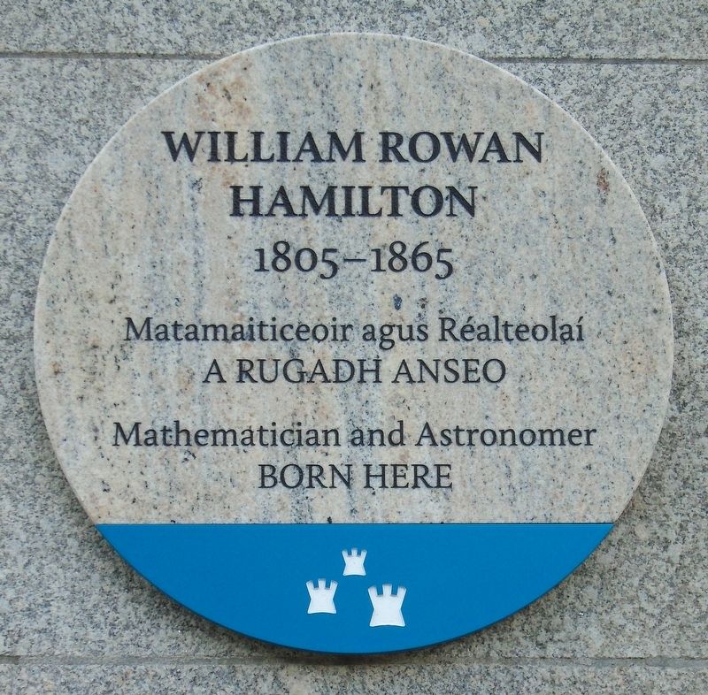 William Rowan Hamilton Marker. Click for full size. William Rowan Hamilton Marker image. Click for full size.