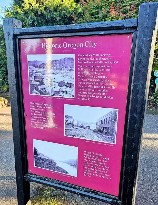 Historic Oregon City Marker. Click for full size. Historic Oregon City Marker image. Click for full size.