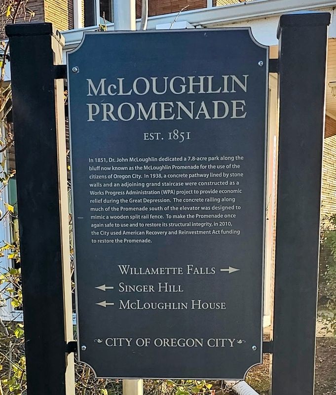 McLoughlin Promenade Marker image. Click for full size.