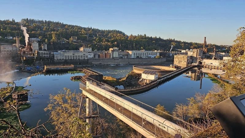 South of the Willamette Falls Dam. Click for full size. South of the Willamette Falls Dam image. Click for full size.