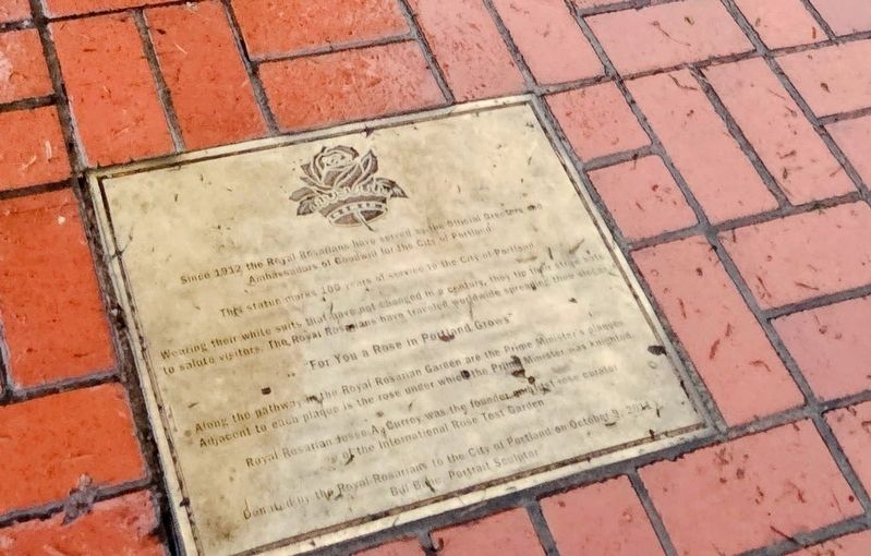"For You A Rose in Portland Grows" Marker. Click for full size. "For You A Rose in Portland Grows" Marker image. Click for full size.