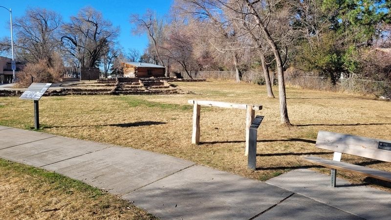 The view of the Hitching Rail and Marker along the walkway image. Click for full size.