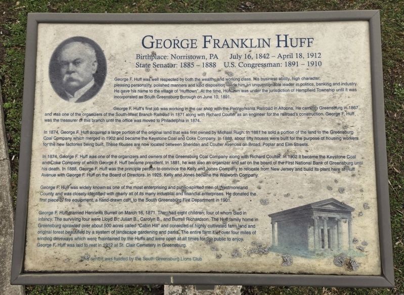 George Franklin Huff Marker image. Click for full size.