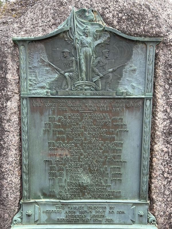 Roll of Honor Marker image. Click for full size.