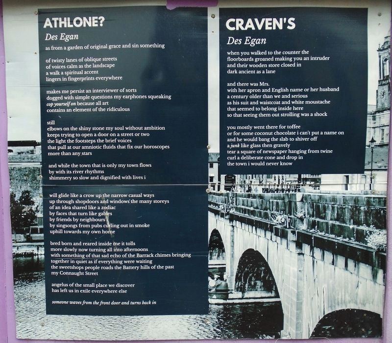 Desmond Egan Athlone? [and] Craven's Marker image. Click for full size.