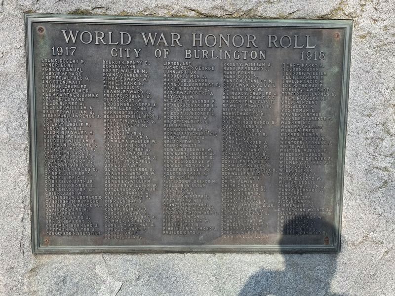 World War Honor Roll. Click for full size. World War Honor Roll image. Click for full size.