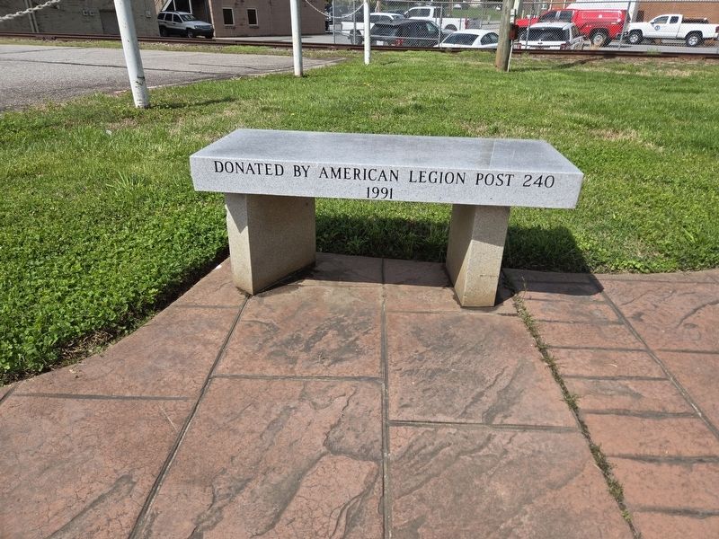 Memorial Bench near the monument. Click for full size. Memorial Bench near the monument image. Click for full size.