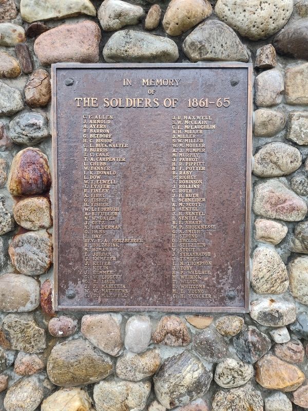 In Memory of the Soldiers of 1861-65 Marker image. Click for full size.