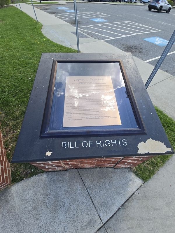 The Charters of Freedom Marker - replica display of the Bill of Rights. Click for full size. The Charters of Freedom Marker - replica display of the Bill of Rights image. Click for full size.