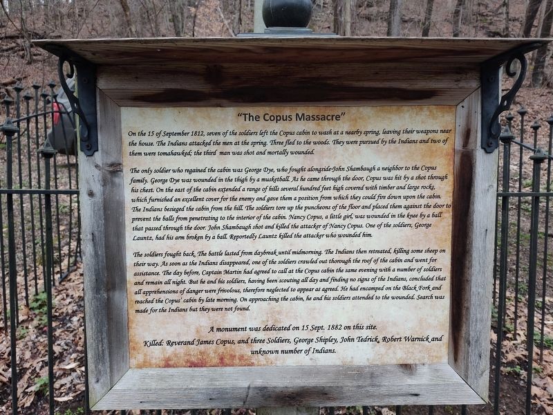 "The Copus Massacre" Marker. Click for full size. "The Copus Massacre" Marker image. Click for full size.