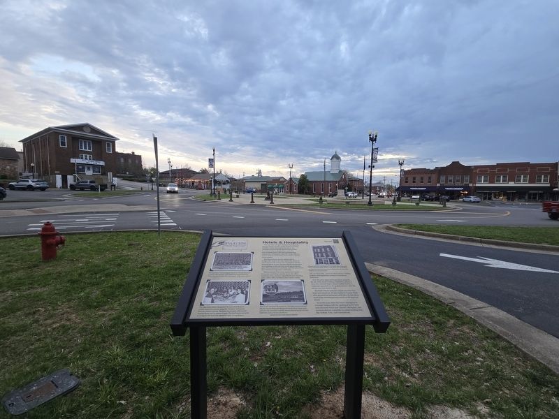 Hotels & Hospitality Marker at the NE quadrant of Lincoln Square. Click for full size. Hotels & Hospitality Marker at the NE quadrant of Lincoln Square image. Click for full size.