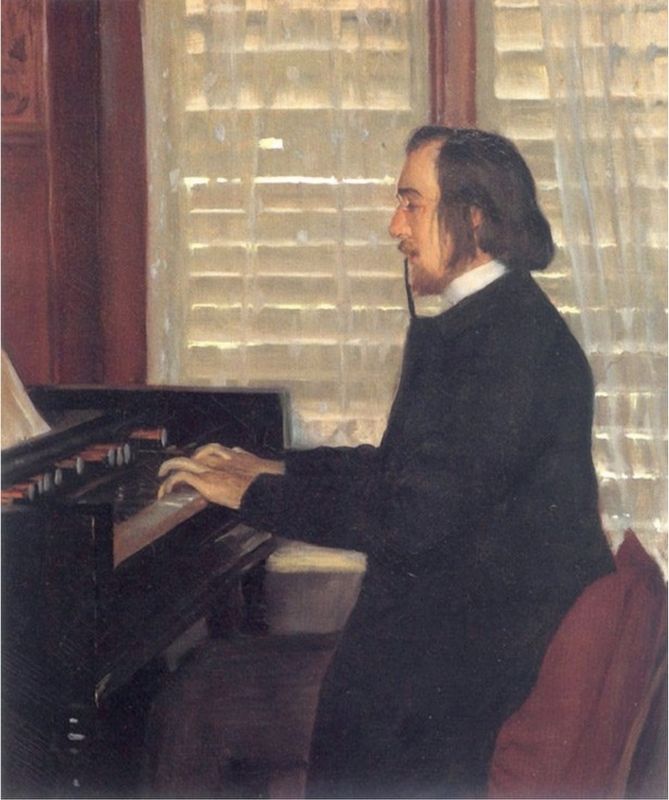 Portrait of Eric Satie at the harmonium. Click for full size. Portrait of Eric Satie at the harmonium image. Click for full size.