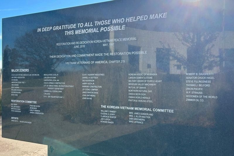 Korean-Vietnam Peace Memorial, North Side image. Click for full size.
