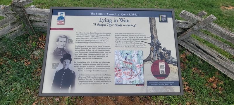 Lying in Wait Marker. Click for full size. Lying in Wait Marker image. Click for full size.