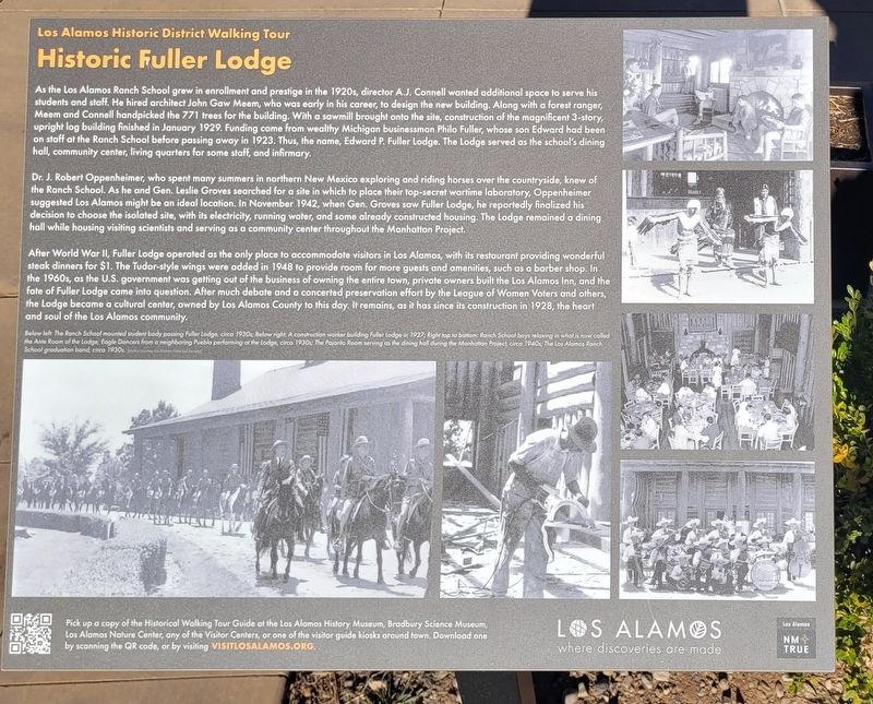 Historic Fuller Lodge Marker image. Click for full size.