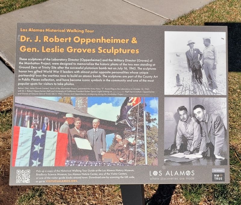 Dr. J. Robert Oppenheimer & Gen. Leslie Groves Sculptures Marker image. Click for full size.