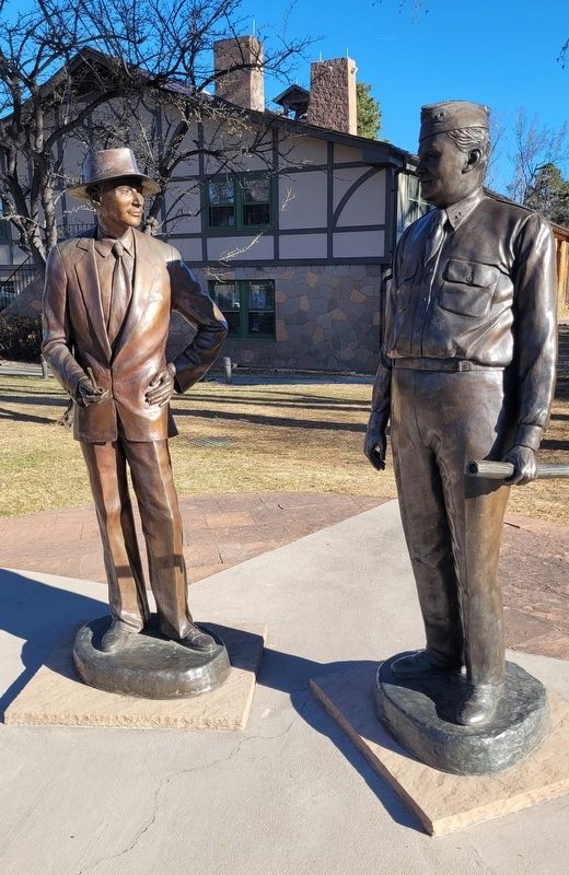 Dr. J. Robert Oppenheimer & Gen. Leslie Groves Sculptures image. Click for full size.