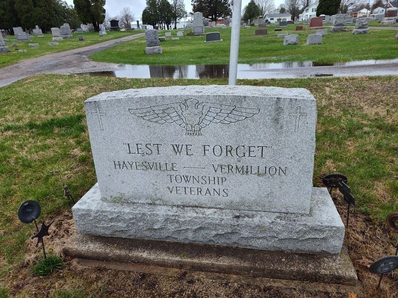 Hayesville - Vermillion Township Veterans Memorial Marker image. Click for full size.