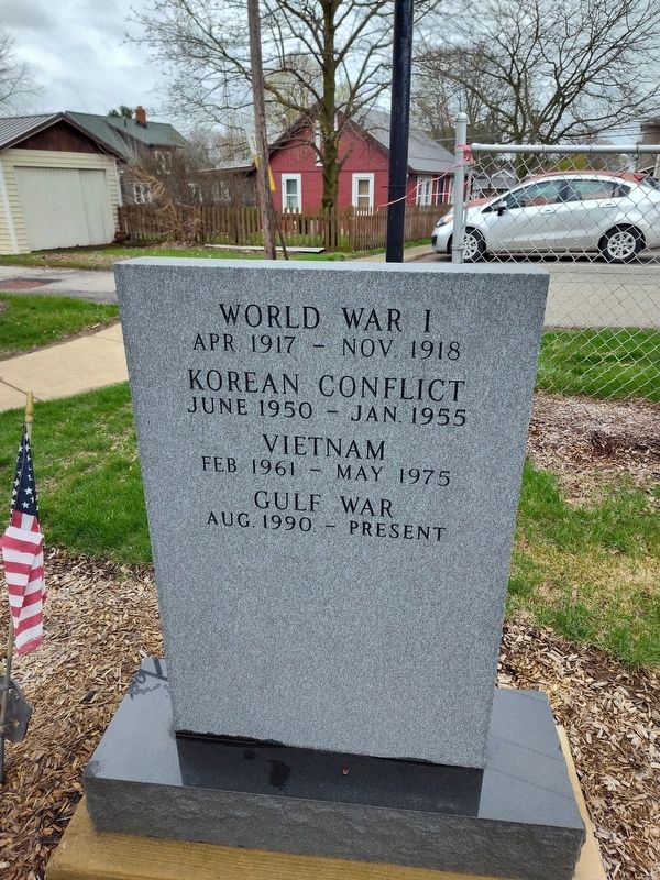 Hayesville Veterans Memorial Marker, Side Two image. Click for full size.