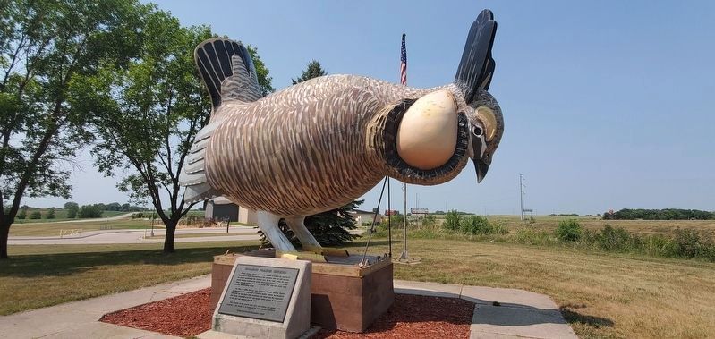 Booming Prairie Chicken Marker. Click for full size. Booming Prairie Chicken Marker image. Click for full size.