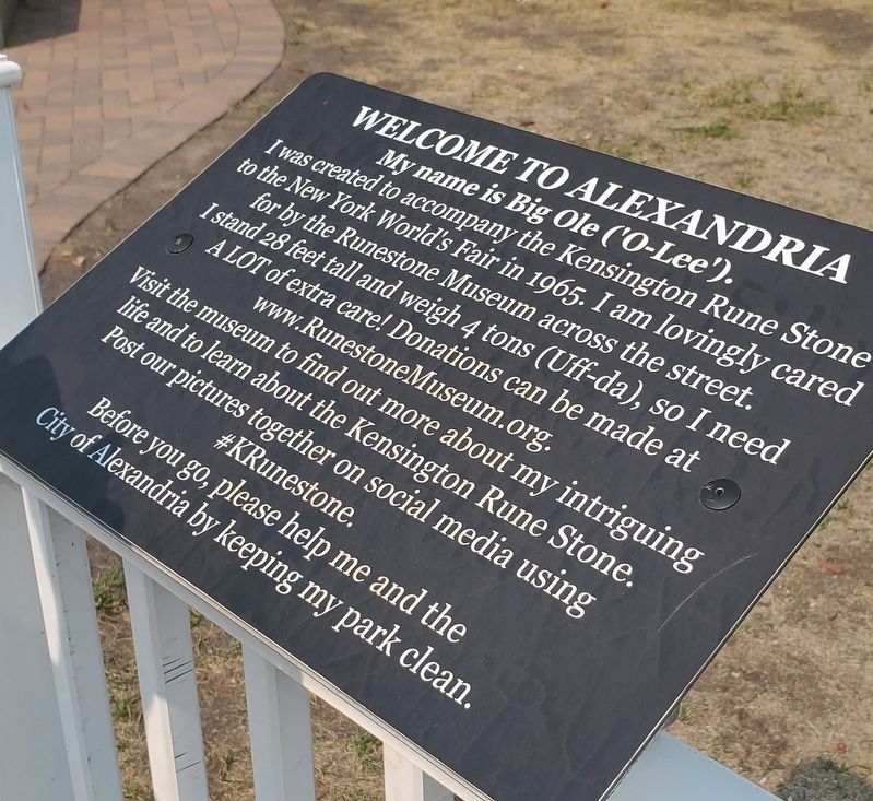 Welcome to Alexandria Marker. Click for full size. Welcome to Alexandria Marker image. Click for full size.