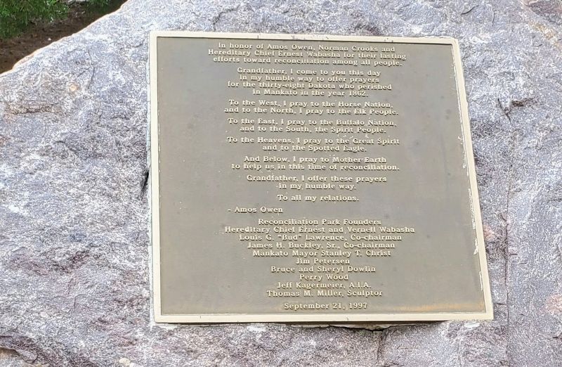 Reconciliation Park Marker. Click for full size. Reconciliation Park Marker image. Click for full size.