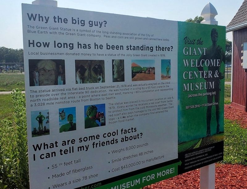 Green Giant Statue Marker. Click for full size. Green Giant Statue Marker image. Click for full size.