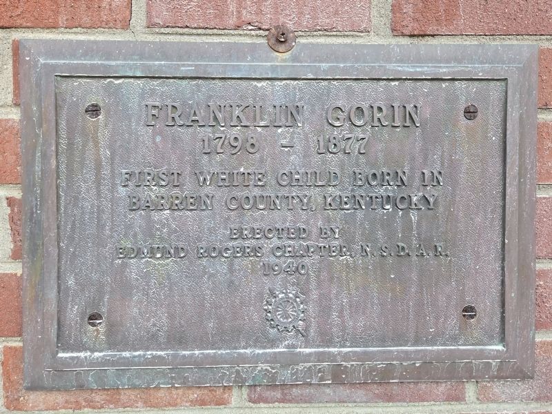 Franklin Gorin Marker. Click for full size. Franklin Gorin Marker image. Click for full size.