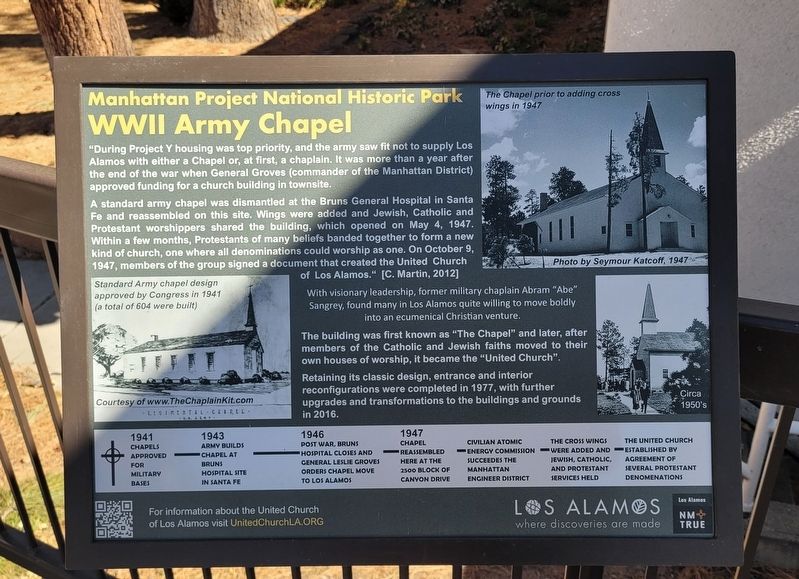 WWII Army Chapel Marker. Click for full size. WWII Army Chapel Marker image. Click for full size.