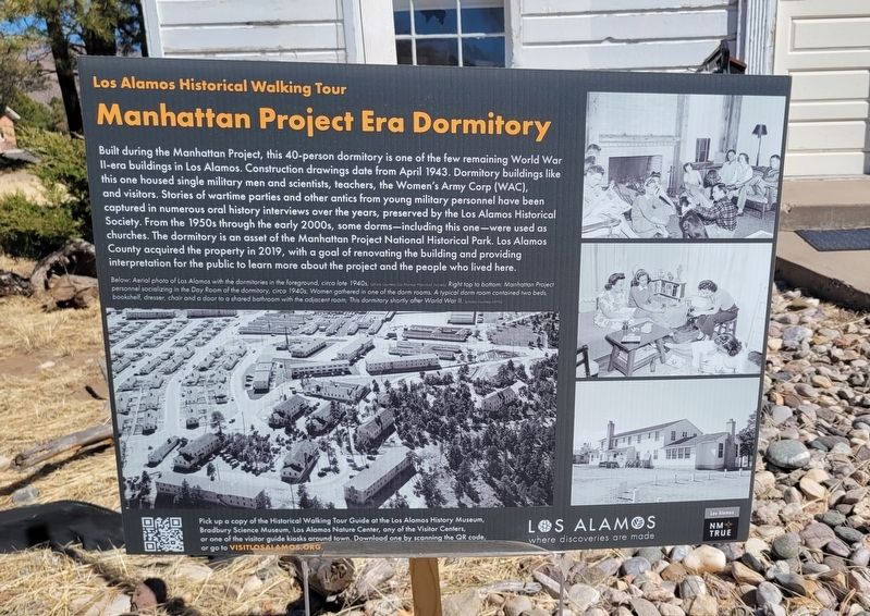 Manhattan Project Era Dormitory Marker image. Click for full size.