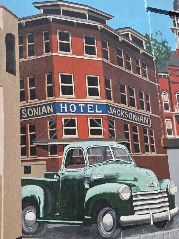 Jacksonian Hotel painting as part of a Scottsville mural. Click for full size. Jacksonian Hotel painting as part of a Scottsville mural image. Click for full size.
