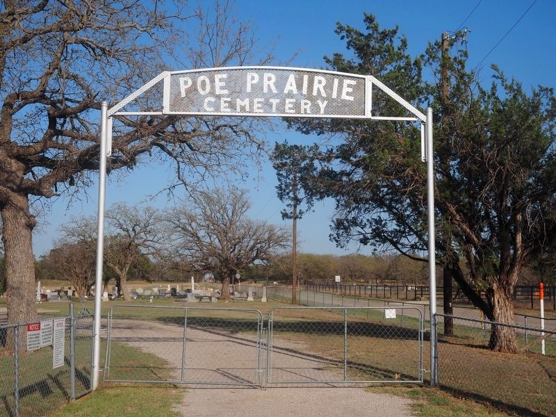 Poe Prairie Cemetery Entrance image. Click for full size.