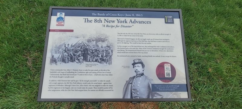 The 8th New York Advances Marker. Click for full size. The 8th New York Advances Marker image. Click for full size.