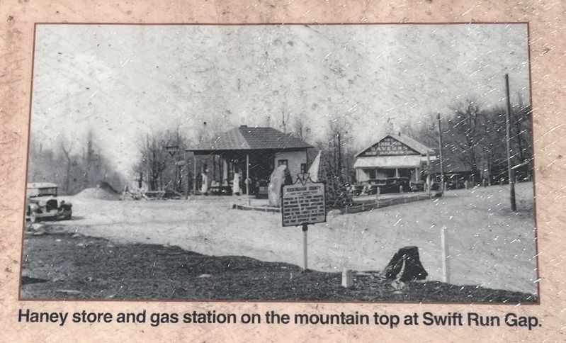 Haney store and gas station on the mountain top at Swift Run Gap image. Click for full size.