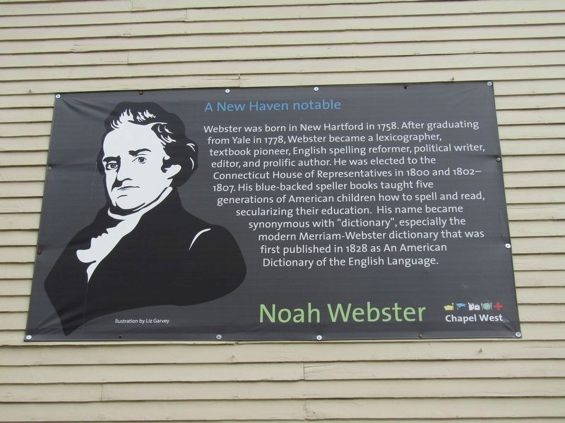 Noah Webster Marker. Click for full size. Noah Webster Marker image. Click for full size.
