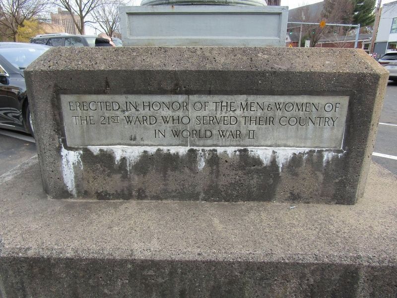 21st Ward World War II Flag Marker. Click for full size. 21st Ward World War II Flag Marker image. Click for full size.