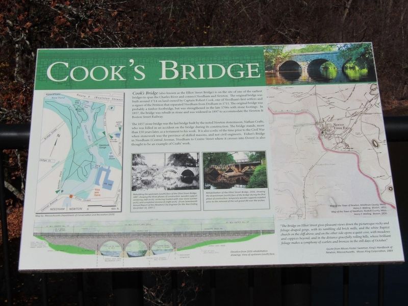 Cook's Bridge Marker. Click for full size. Cook's Bridge Marker image. Click for full size.