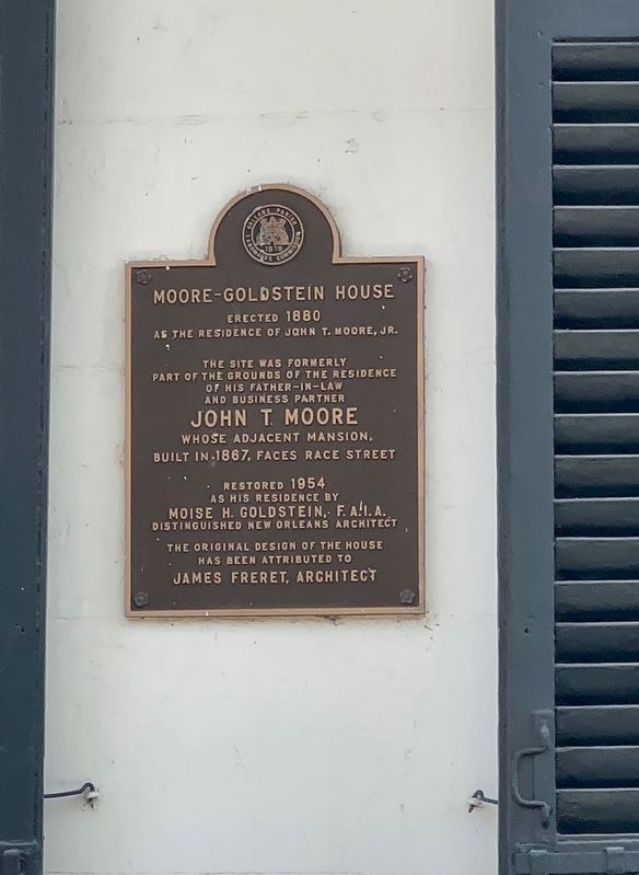 Moore-Goldstein House Marker. Click for full size. Moore-Goldstein House Marker image. Click for full size.
