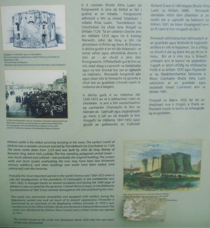 <i>Athlone Castle/Church of SS Peter and Paul</i> Marker. Click for full size. <i>Athlone Castle/Church of SS Peter and Paul</i> Marker image. Click for full size.