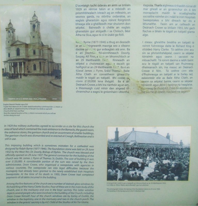 <i>Athlone Castle/Church of SS Peter and Paul</i> Marker. Click for full size. <i>Athlone Castle/Church of SS Peter and Paul</i> Marker image. Click for full size.