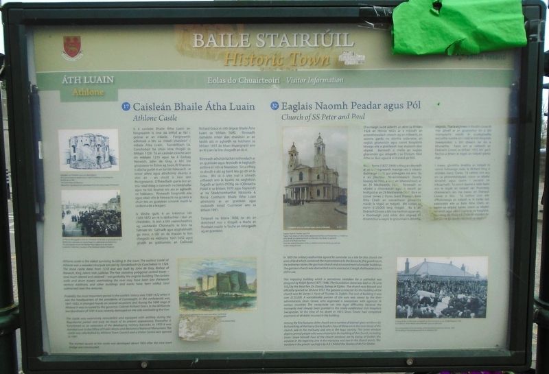 <i>Athlone Castle/Church of SS Peter and Paul</i> Marker. Click for full size. <i>Athlone Castle/Church of SS Peter and Paul</i> Marker image. Click for full size.