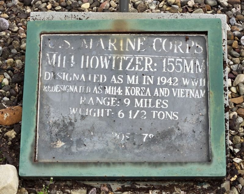 U.S. Marine Corps M114 Howitzer: 155mm Marker image. Click for full size.