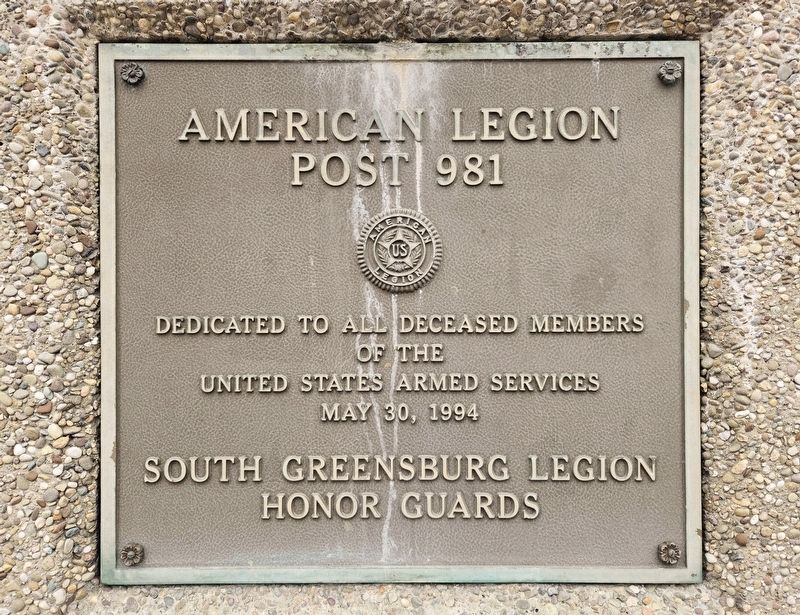 South Greensburg Veterans Memorial image. Click for full size.