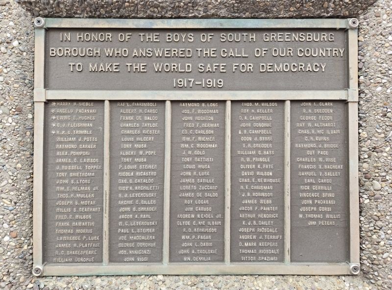 South Greensburg Veterans Memorial image. Click for full size.