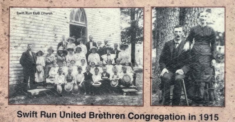 Swift Run United Brethren Congregation in 1915 image. Click for full size.