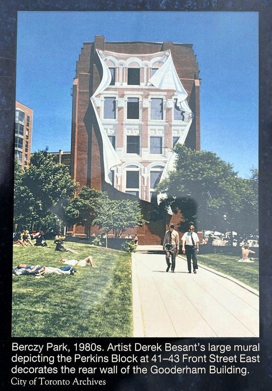 Gooderham “Flatiron” Building marker photo and caption detail (right side). Click for full size. Gooderham “Flatiron” Building marker photo and caption detail (right side) image. Click for full size.