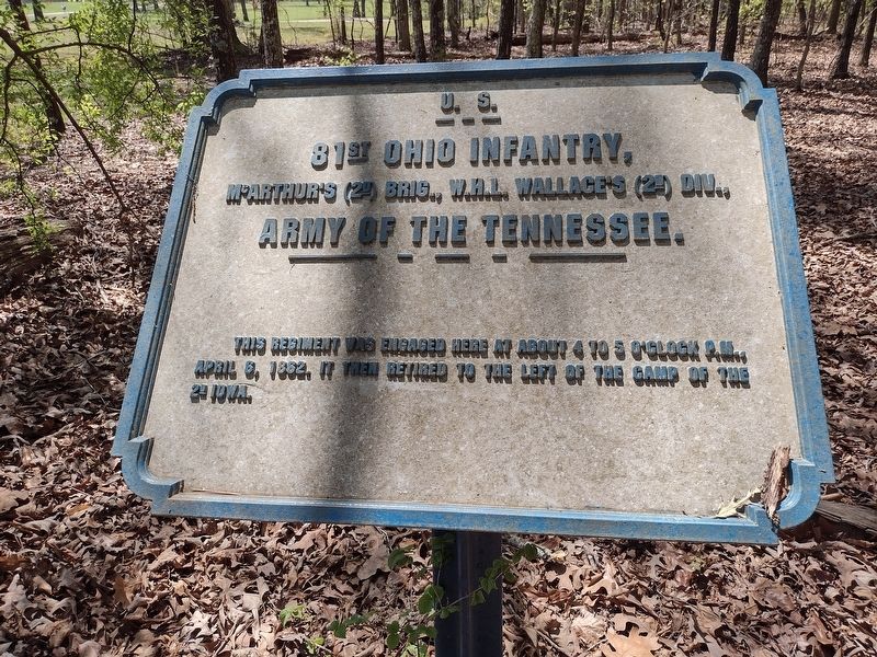 81st Ohio Infantry Marker. Click for full size. 81st Ohio Infantry Marker image. Click for full size.