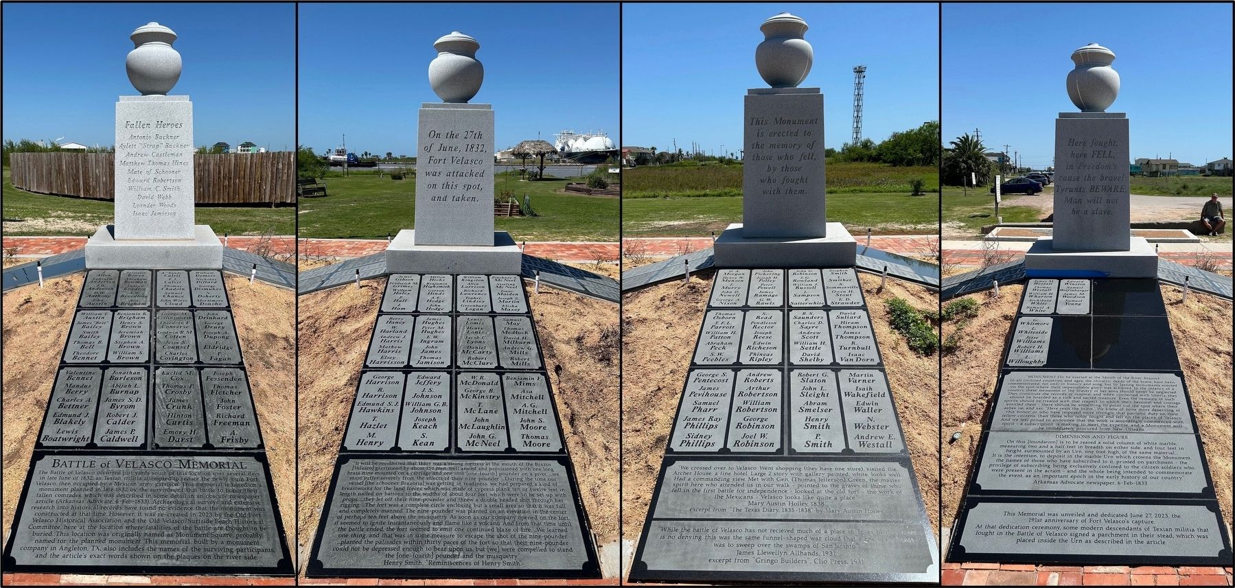 Battle of Velasco Memorial image. Click for full size.