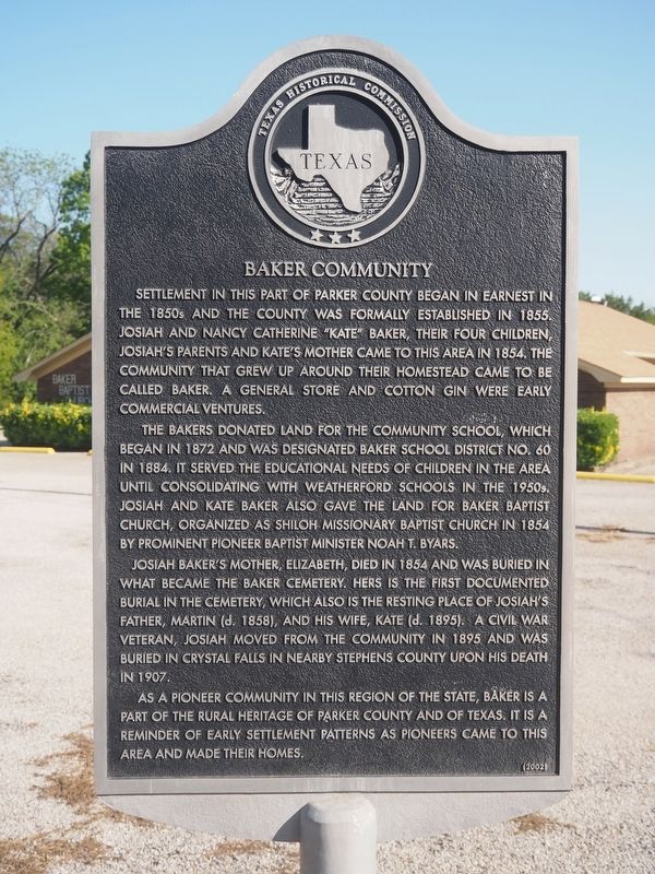 Baker Community Marker. Click for full size. Baker Community Marker image. Click for full size.