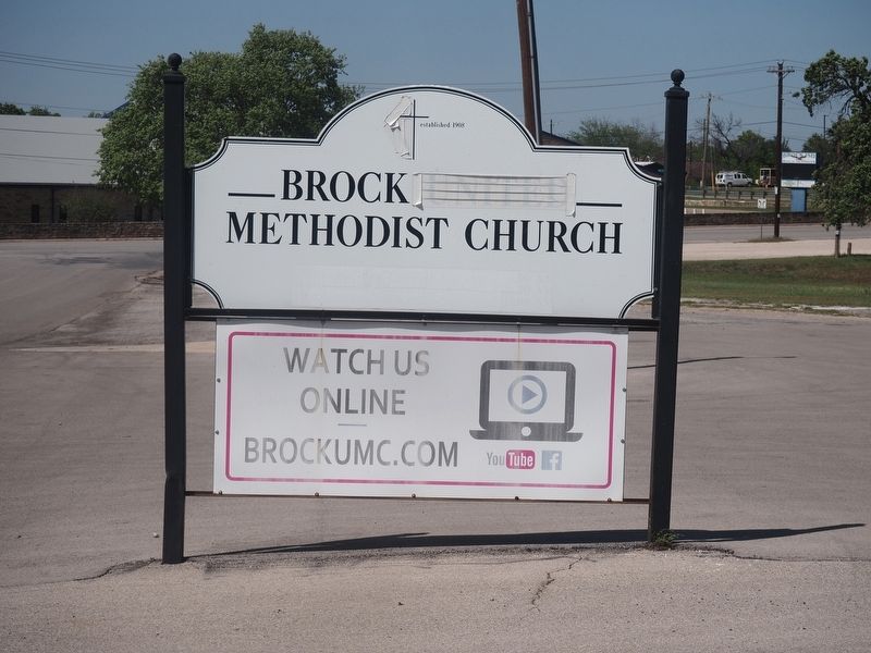 Brock Methodist Church Sign. Click for full size. Brock Methodist Church Sign image. Click for full size.